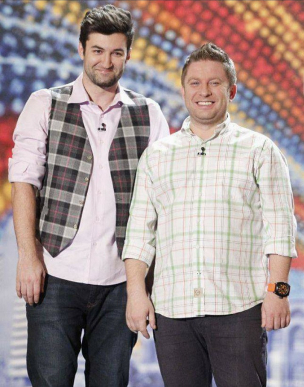 Smiley și Pavel Baroș la audițiile din primul sezon Românii au talent
