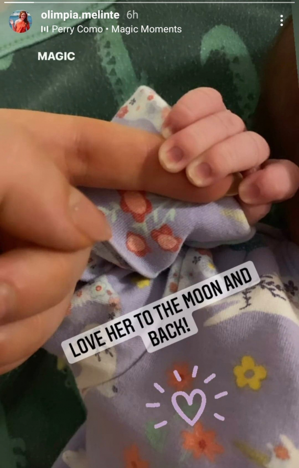 olimpia melinte prima poza cu fetita ei dupa nastere