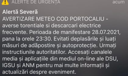 mesaj ro-alert 28 iulie 2021