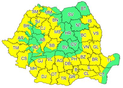 România, sub cod galben de caniculă până la finalul lunii iulie