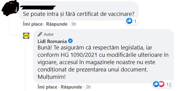 program lidl conditii acces certificat verde