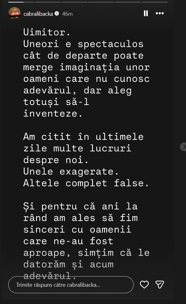 Cabral și Andreea Ibacka divorțează